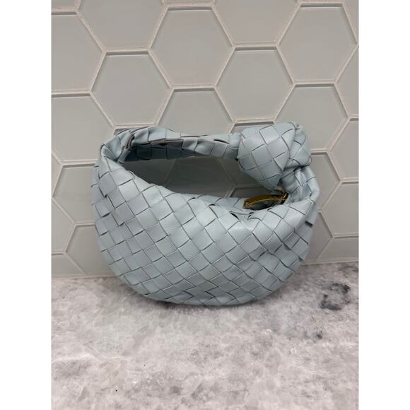 Bottega Veneta Handbags - BOTTEGA VENETA - LIGHT BLUE MINI JODIE BAG